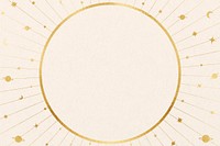 Celestial astrology frame background, beige design