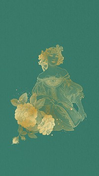 Alphonse Mucha's Daydream phone wallpaper, vintage famous artwork, remixed by rawpixel