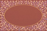 Vintage botanical frame background, brown ornate design, remixed by rawpixel