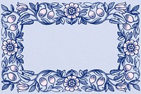 Art nouveau frame background, flower ornament design, remixed by rawpixel