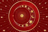 Gold celestial red background, remixed by rawpixel