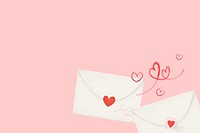 Valentine's love letters background, pink border design