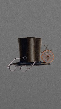 Vintage gentleman's accessories iPhone wallpaper, remixed by rawpixel