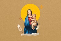 Raphael's Madonna del Granduca famous painting, remixed by rawpixel