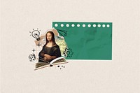 Mona Lisa green note background. Leonardo da Vinci art remixed by rawpixel.