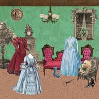 Victorian lifestyle background, remixed by rawpixel