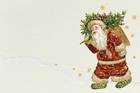 Festive Santa Claus background, ripped paper textured design