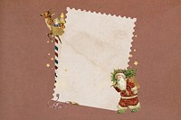 Vintage Santa note, festive Christmas design