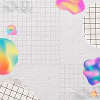 Off-white abstract paper background, gradient blob shape border