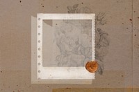 Vintage notepaper, collage remix design