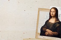 Mona Lisa aesthetic background, Leonardo da Vinci's famous artwork. Remixed by rawpixel.