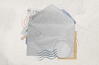 Vintage open envelope background, paper collage