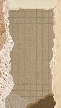 Brown mobile wallpaper, ripped paper frame design