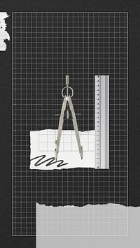 Mathematics aesthetic iPhone wallpaper, paper collage art