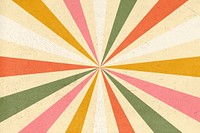 Retro sun ray background, paper textured design