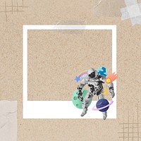 Astronaut  frame, space aesthetic collage art