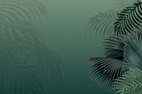 Green palm leaf background, tropical border