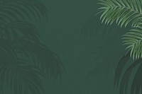 Green palm leaf background, tropical border