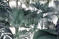 Wild jungle pattern background, vintage botanical illustration