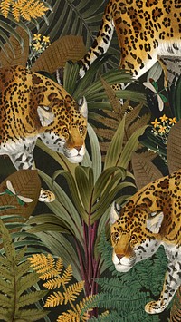 Jaguar pattern iPhone wallpaper, wildlife background