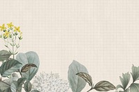 Vintage elderflower background, grid patterned design