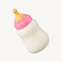 Baby milk bottle, 3D rendering illustration