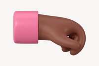 African-American hand gesture, 3D illustration