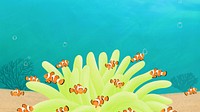 Cute clownfish desktop wallpaper background