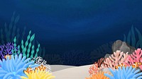 Underwater world, dark desktop wallpaper background