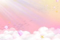 Aesthetic fantasy sky background, aesthetic paint illustration