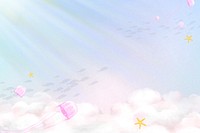 Aesthetic fantasy sky background, aesthetic paint illustration