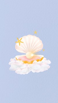 Aesthetic pearl shell iPhone wallpaper background