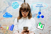 Cloud network collage remix design