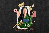 Business woman collage element