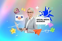 Social media business collage remix