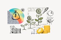 CSR business profit growth, finance doodle remix