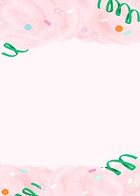 Pink cotton candy background, pastel border