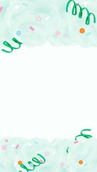 Green cotton candy mobile wallpaper, cute border background