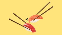 Salmon sushi HD wallpaper, Japanese food illustration