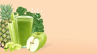 Healthy green juice computer wallpaper, fruit and vegetable illustration