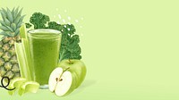 Healthy green juice computer wallpaper, fruit and vegetable illustration