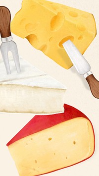 Cheese pieces mobile wallpaper, dairy products background