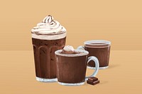 Chocolate drink, sweet beverage illustration