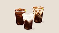 Freshly brewed coffee  computer wallpaper, morning drinks illustration