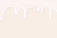 Melting white chocolate background, beige border