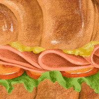 Delicious sandwich closeup background, food illustration