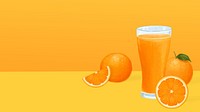 Orange juice glass HD wallpaper, healthy drink illustration
