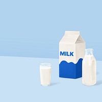 Glass of milk background, drink illustration