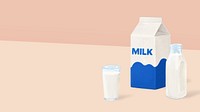 Glass of milk HD wallpaper, drink illustration