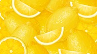 Lemon fruit pattern HD wallpaper